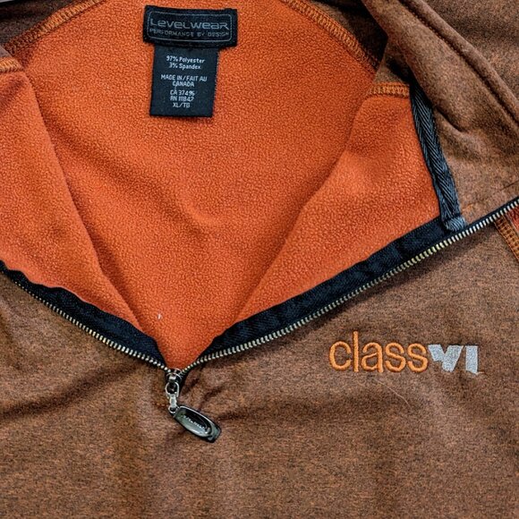 Level Wear Midlayer Class IV White Water Rafting Half-Zip Fleece size Men's XL - Picture 5 of 6